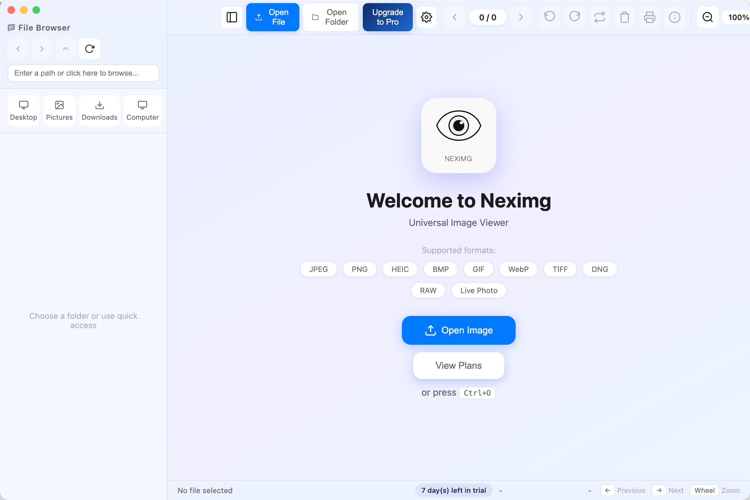Neximg 截图 3 — EXIF 信息